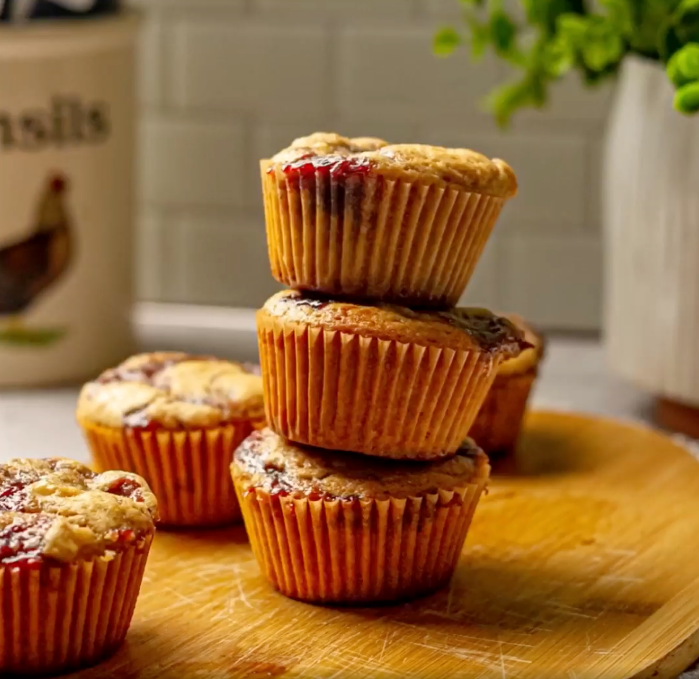 PB&J Banana Muffins – Calhoun Bend Mill