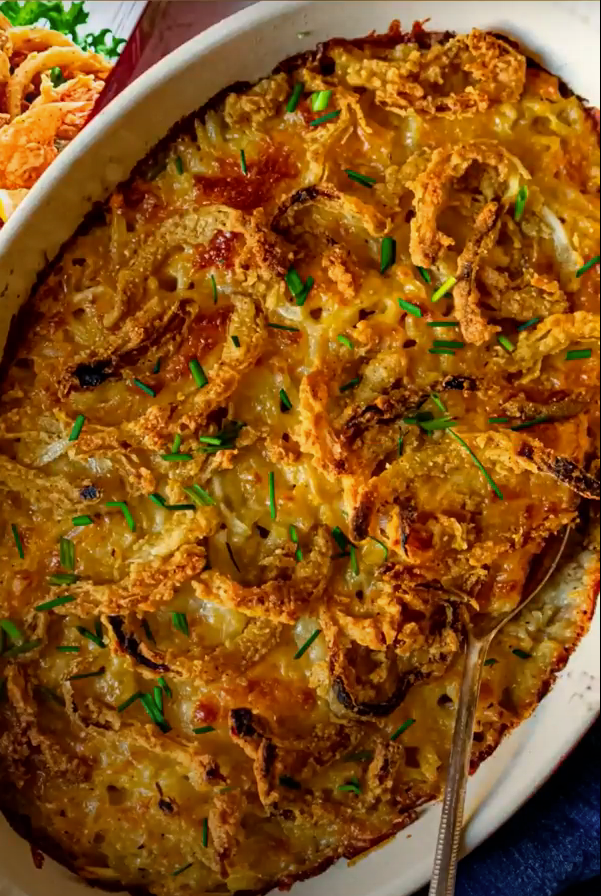 Potato Casserole Topped with Crispy Onions – Calhoun Bend Mill