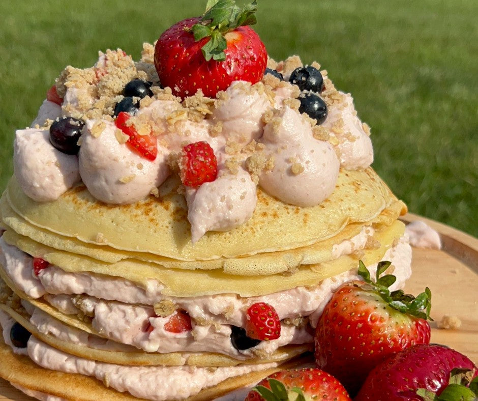 Berry Crumble Crepe Cake – Calhoun Bend Mill