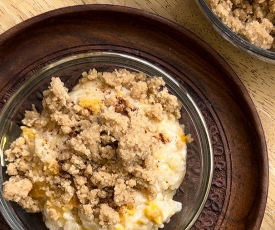 Spiced Peach Rice Pudding – Calhoun Bend Mill