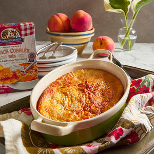 Baking with Calhoun Bend Mill - Peach Cobbler Mix